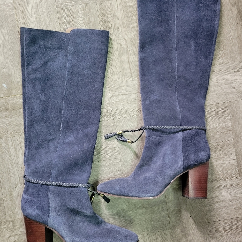 Aeropostale navy blue suede boots 12M